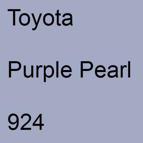 Toyota, Purple Pearl, 924.